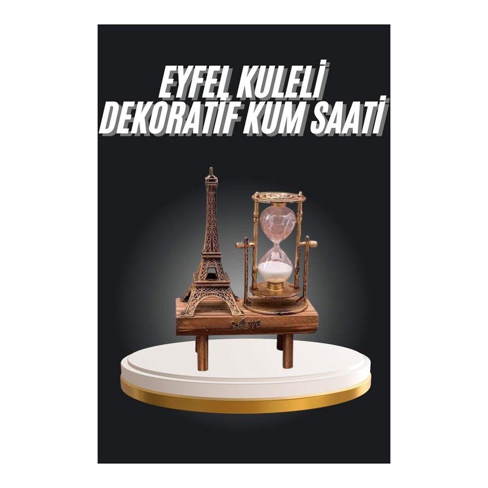 Eyfel Kuleli Kum Saati Dekoratif Hediyelik Eşya Retro Eyfel Kulesi