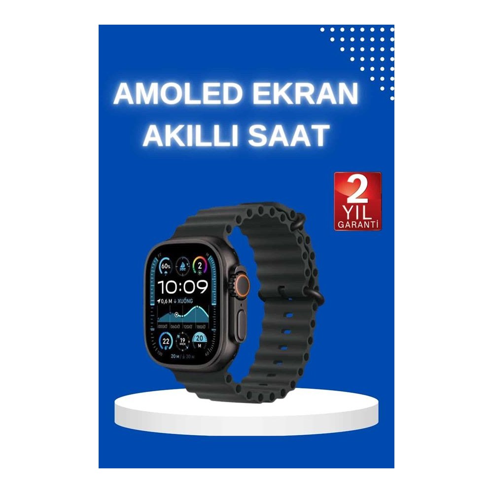 Akıllı Saat Bluetooth Bağlantılı NFC ve GPS Uyumlu Nabız Ölçer Sesli Görüşme Yeni Nesil
