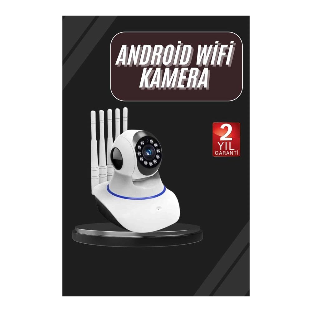 LED Aydınlatmalı 5 Antenli Motorlu 1080P Wifi Kamera Sensörlü Yeni Nesil