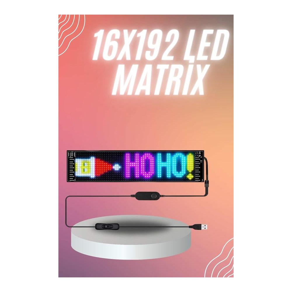 Matrix Led Cama Yapışan Telefon Kontrollü Panel Dijital Ekran Kumandalı