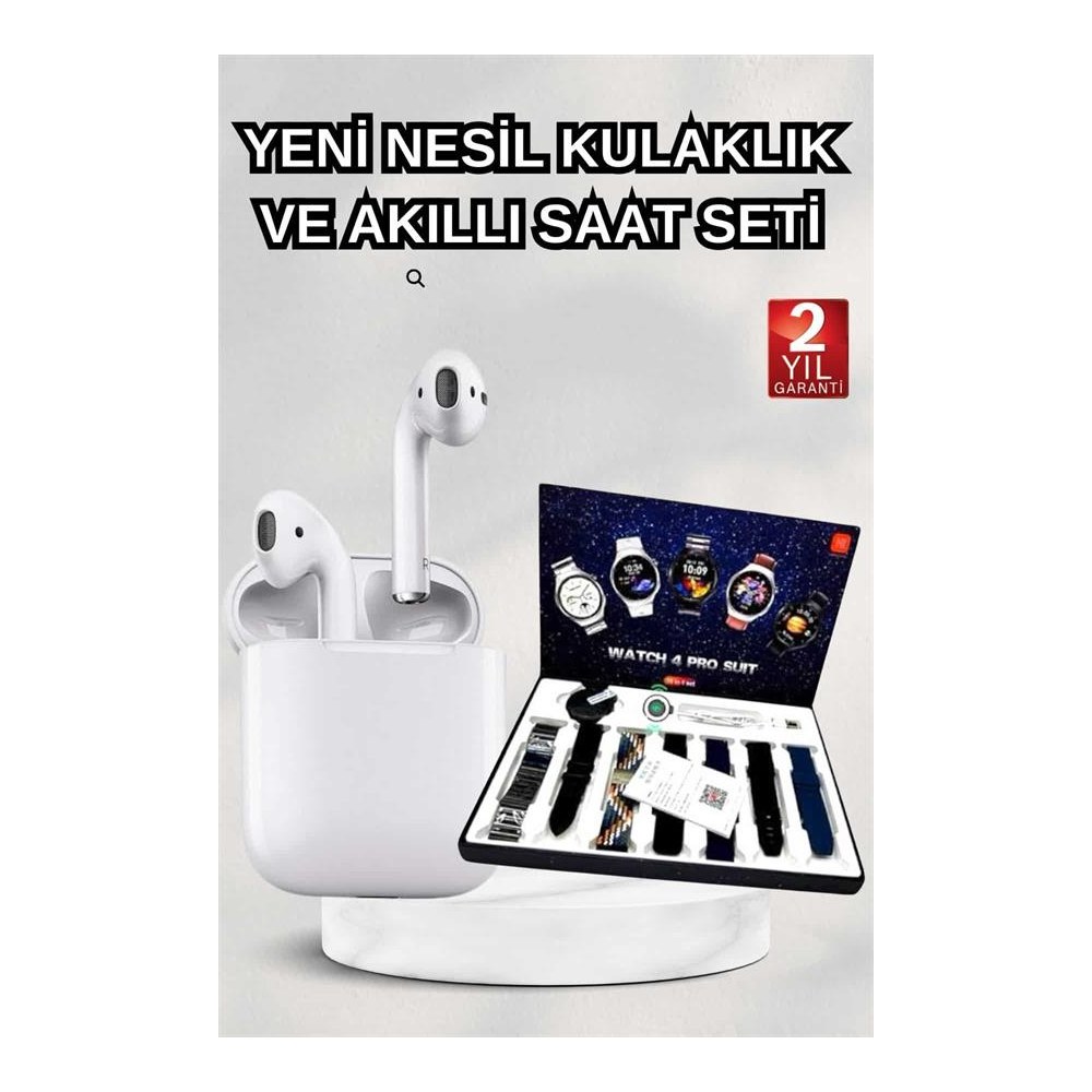 2025 Model Akıllı Saat ve 2.Nesil TWS Bluetooth Kulaklık Yüksek Ses Kaliteli Yeni Nesil
