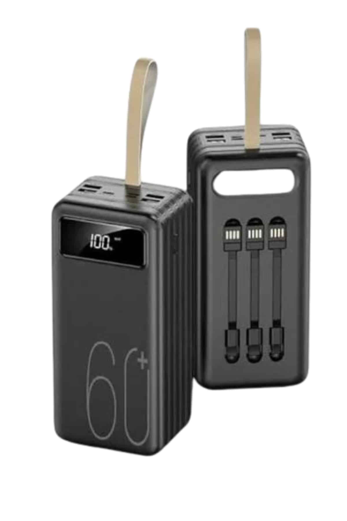 Hızlı Şarj 4 Çıkışlı Powerbank 60.000 Mah Taşınabilir Dijital Göstergeli