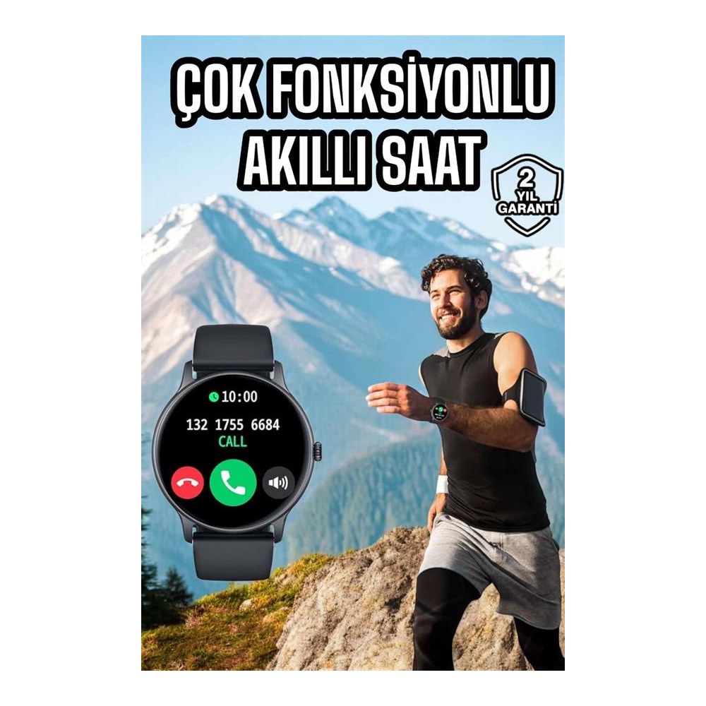 Akıllı Saat Çok Fonksiyonlu Sesli Görüşme NFC Uyumlu Amoled Ekran Yeni Nesil