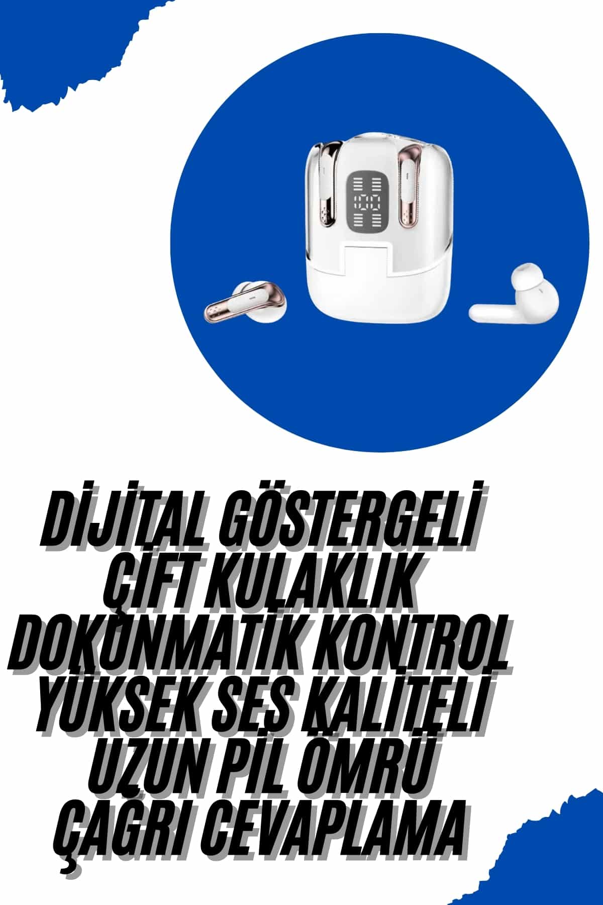 Profesyonel Dijital Göstergeli Düşük Gecikme Bluetooth Kulaklık Çift Kulaklık