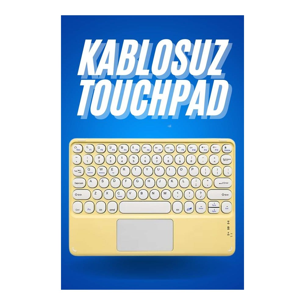 Bluetooth Touchpad Klavye Ultra İnce Taşınabilir Q Klavye Yeni Nesil