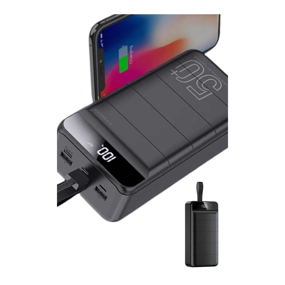 Hızlı Taşınabilir 50.000 Mah Powerbank Led Ekran Android ve İOS Uyumlu Yeni Nesil