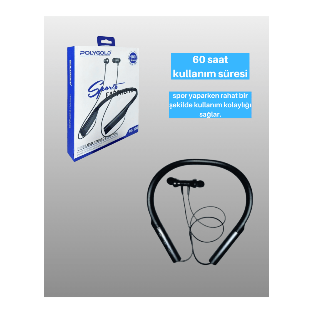 PG-100 Kablosuz Bluetooth Kulaklık Yeni Nesil
