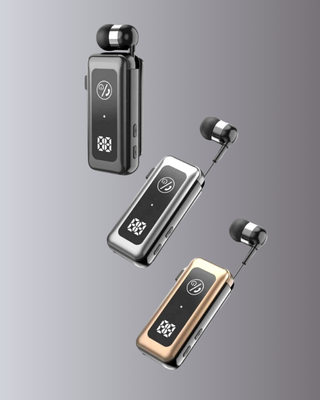 Dijital Ekranlı ve Hızlı Şarjlı Bluetooth 5.2 Makaralı Kulaklık
