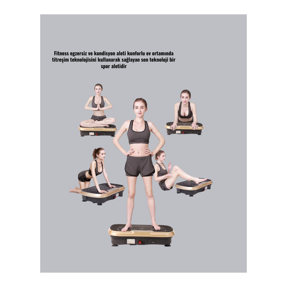 Evde Spor İçin Titreşimli Plate Fitness Platformu Yeni Nesil