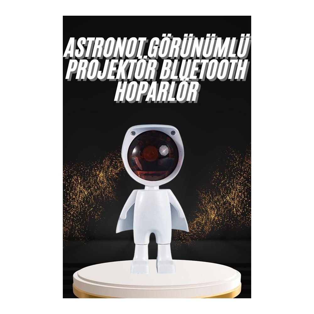 180 Derece Dönebilen Astronot Masa ve Gece Lambası Projektör