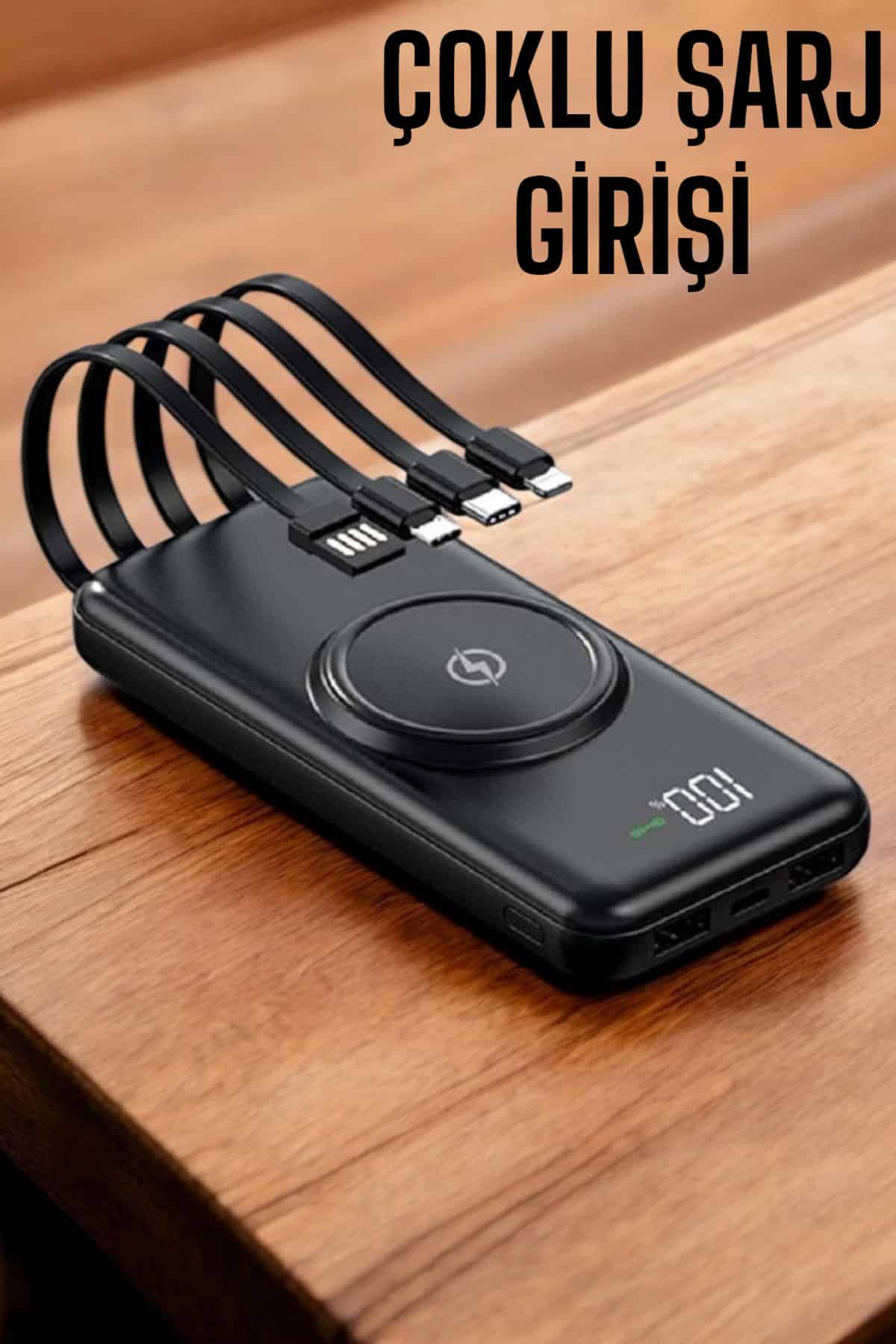 Powerbank Taşınabilir 10.000 Mah Hızlı Şarj Dijital Göstergeli