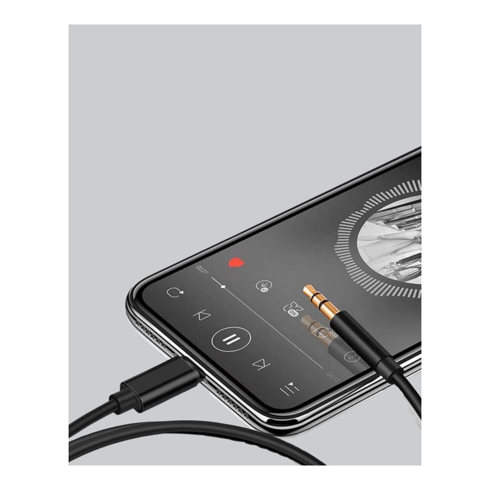 iPhone Uyumlu Lightning 3.5mm Aux Adaptör Kablo Stereo Ses Aktarım