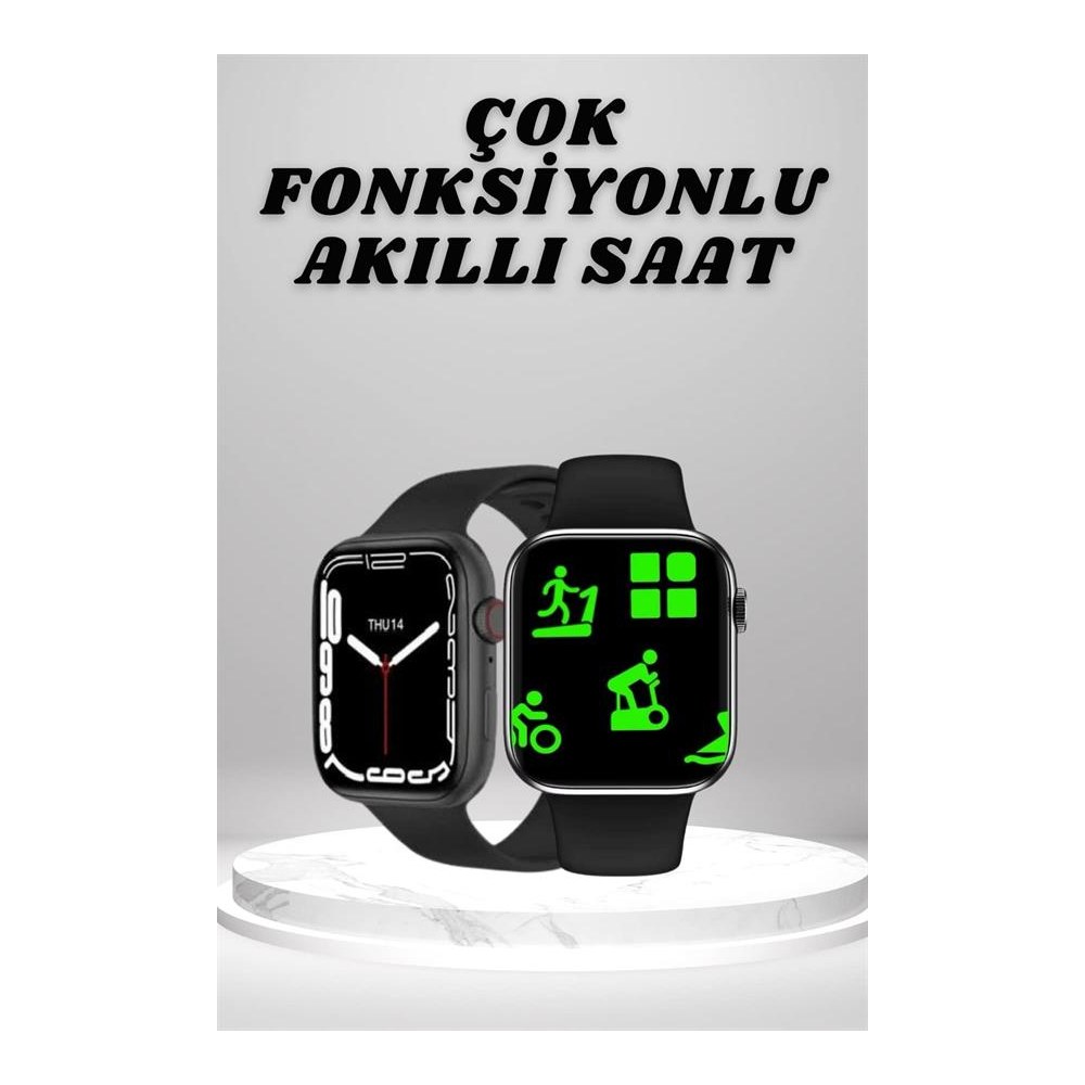 Akıllı Saat Tema Değiştirme Uyku ve Sağlık Takibi Sesli Asistan Bildirim Görme Yeni Nesil