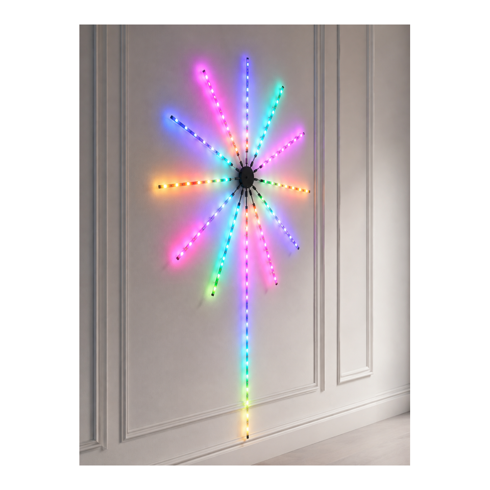 RGB LED Dekoratif Duvar Lambası İç Mekân Telefon Kontrollü Ortam Aydınlatması