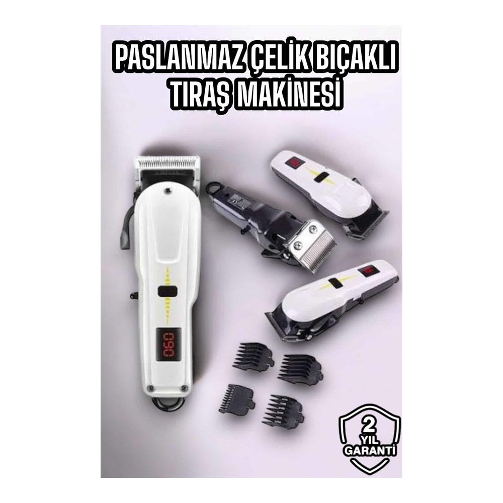 Yeni Nesil Tıraş Makinesi Uzun Şarjlı Paslanmaz Çelik Bıçaklı Yeni Nesil
