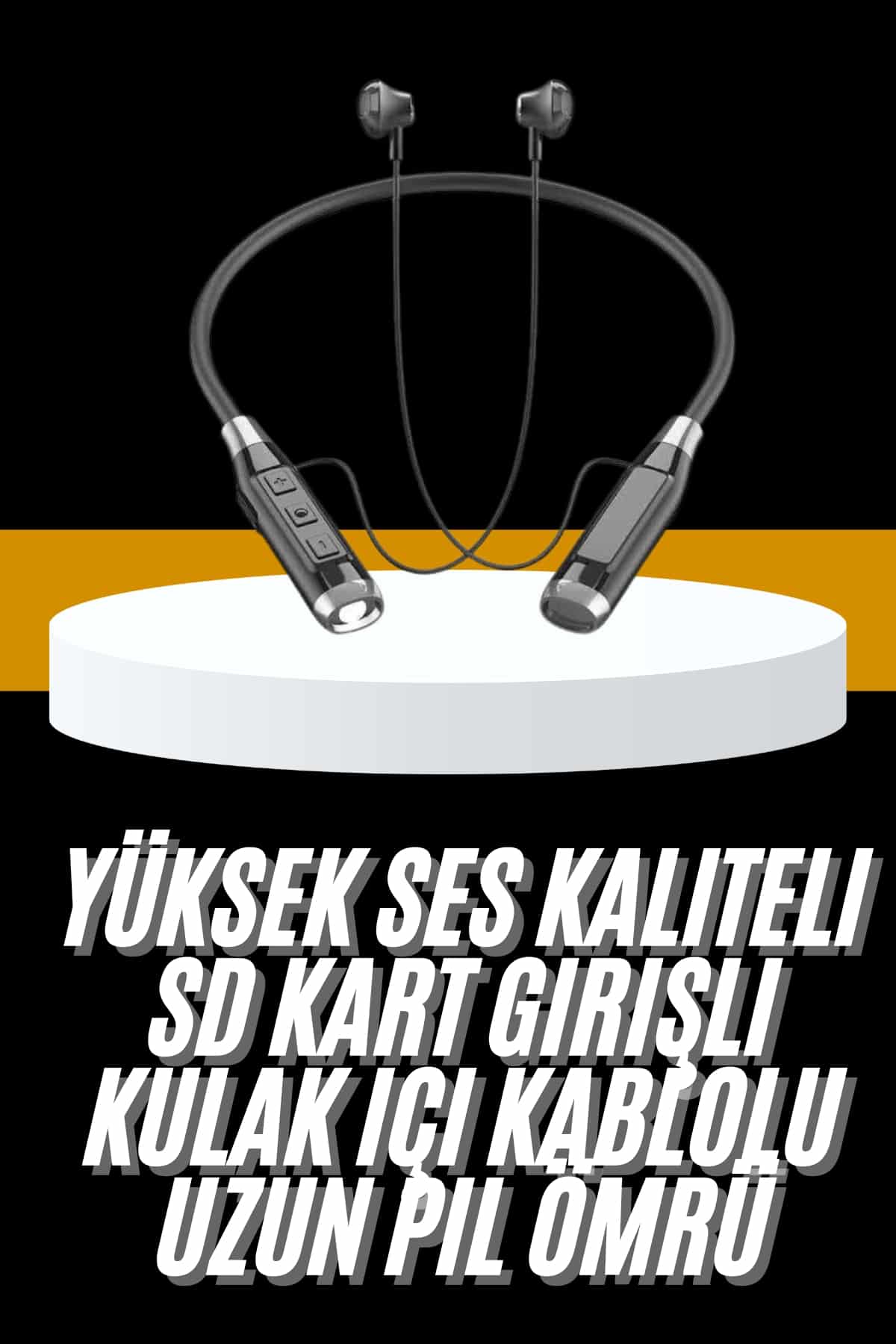 Yeni Nesil Silikonlu Kulak İçi Kablosuz Kesintisiz Bluetooth Kulaklık Kablolu