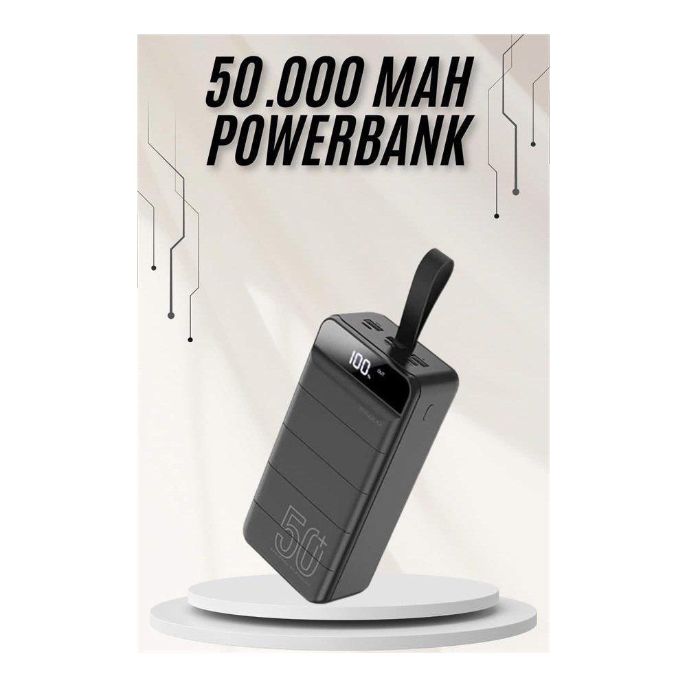 Powerbank Çoklu Şarj Girişi 50.000 Mah Taşınabilir Dijital Göstergeli (Kopya)