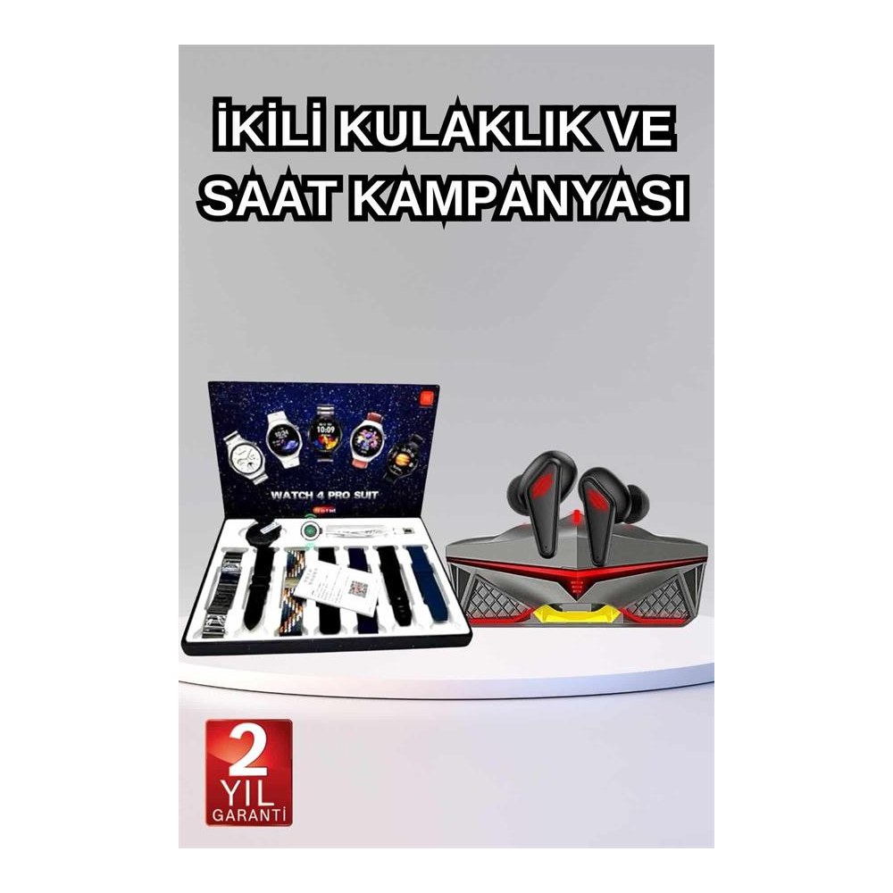 Gamer Oyuncu Seti Bluetooth Kulaklık Ucuz Kaliteli Yeni Nesil Akıllı Saat