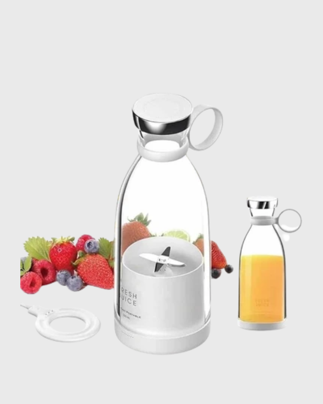 Şarjlı Portatif Blender – Gıda Sınıfı Malzeme, 10 Kullanımlık Pil, Mini Boy ve Hafif Tasarım