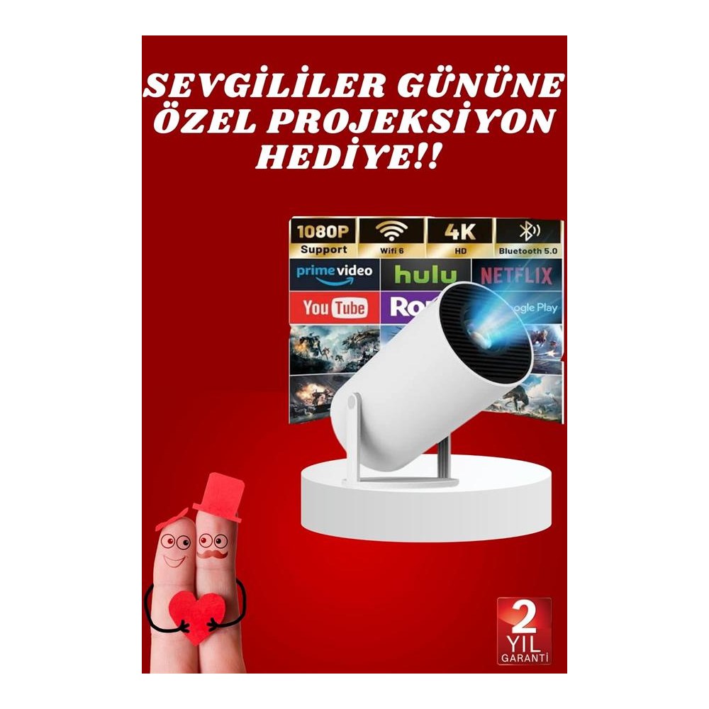 Sevgiliye Özel Hediye Ayaklı Sinema Projektörü Projeksiyon Yeni Nesil
