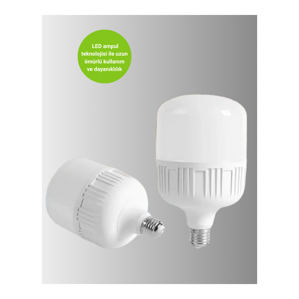 Acil Durumlara Uygun Şarjlı Torch LED Ampul 30 Watt Yeni Nesil