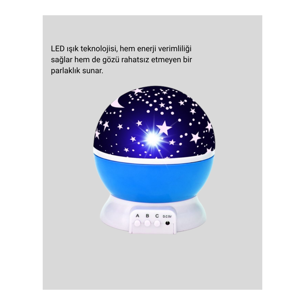 Renkli LED Gece Lambası 6 Işık Modlu Çocuk Odası Atmosfer Aydınlatma