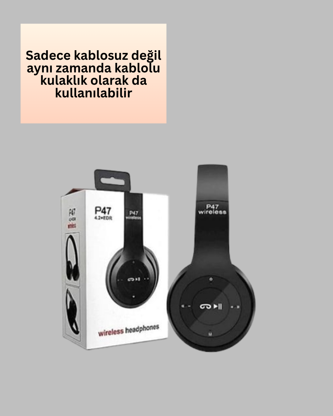 Katlanabilir Tasarımlı Bluetooth 5.0 Kulaklık | Eller Serbest Arama ve Çift Cihaz Desteği