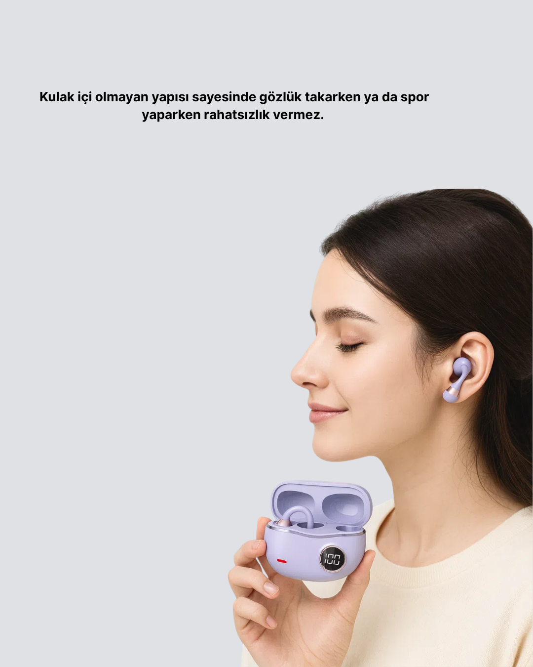 Kulak Arkası Klipsli Bluetooth Kulaklık YXG10 Silikon Malzemeli Ergonomik