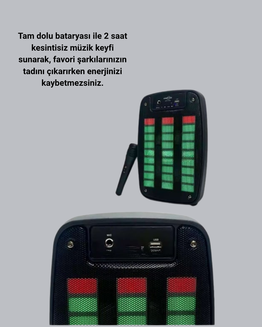 Bluetooth Hoparlör – Kablosuz Bağlantı, 2 Saat Müzik Süresi