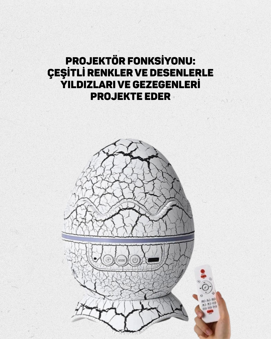 Yüksek Çözünürlüklü LED Galaksi Projektör + 19 Sesli Uyku Makinesi