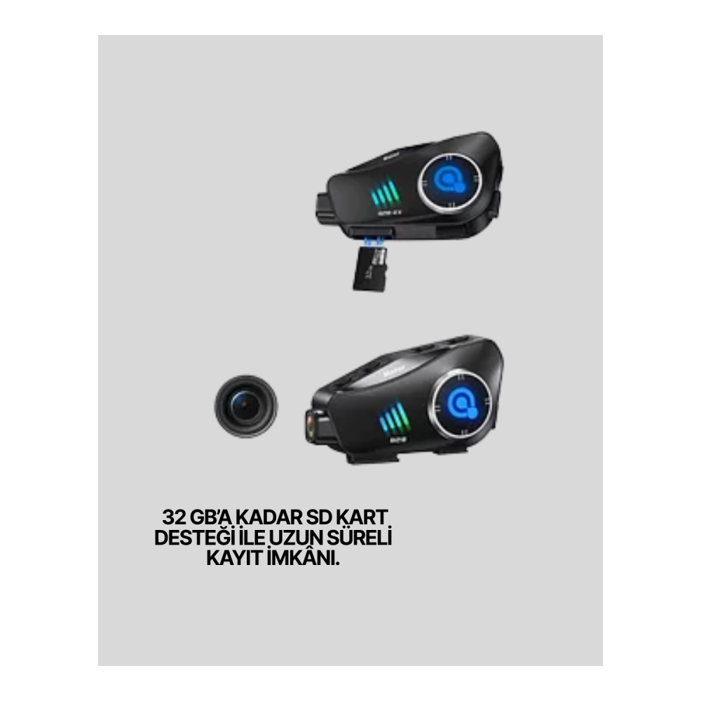 Q28 Bluetooth Kask Kulaklık 1080P Kamera Su Geçirmez Motosiklet Interkom Yeni Nesil
