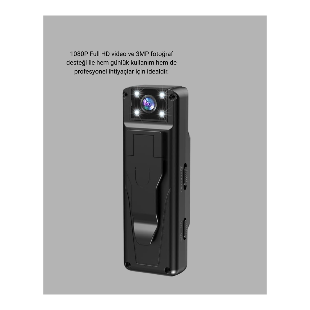 180 Derece Dönebilen Mini Kamera Full HD TFT Ekran Hareket Sensörlü (Kopya)