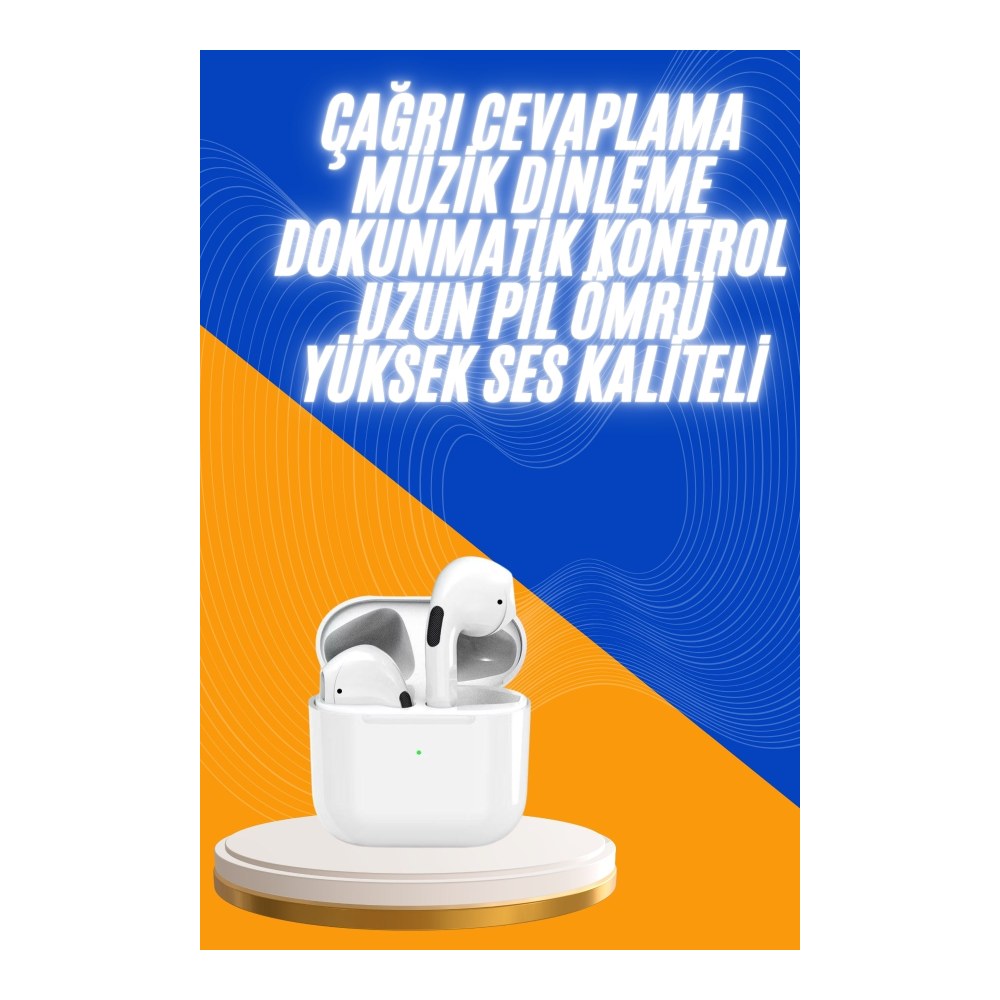 Yeni Nesil Bluetooth Kulaklık Beyaz Çağrı Cevaplayabilen Kablosuz Yeni Nesil