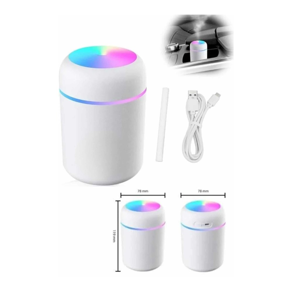 Hava Nemlendirici Buhar Makinesi Led Işıklı USB Dekoratif Nemlendirici Yeni Nesil