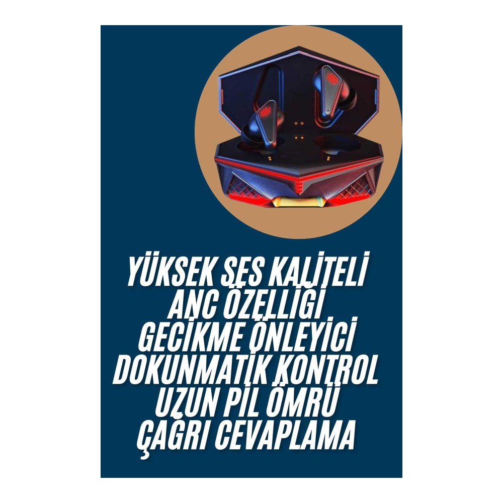Profesyonel TWS Işıklı Kablosuz Bluetooth Kulaklık Oyuncu Kulaklığı Yeni Nesil