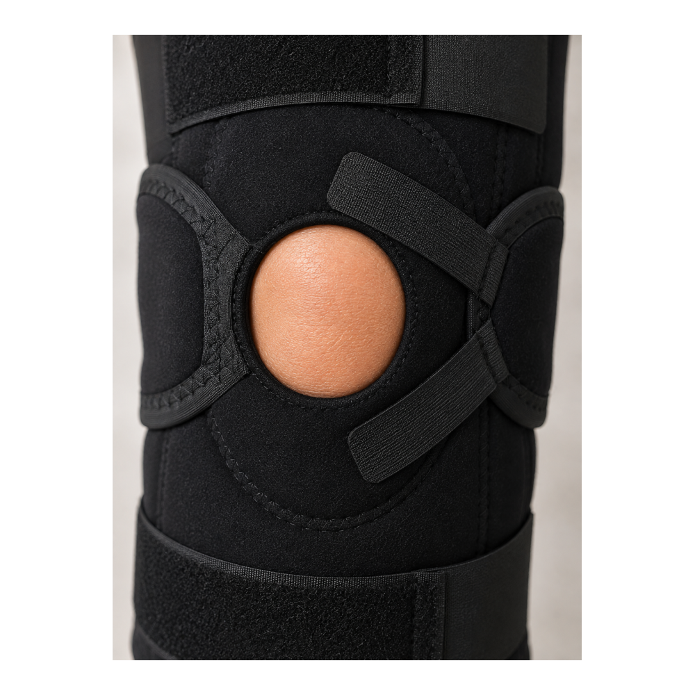 Yan Destekli Ligamentli Dizlik Açık Patella Ayarlanabilir Spor ve Günlük Kullanım