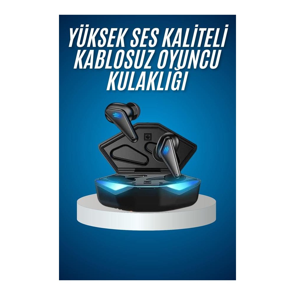 Bluetooth Kulaklık Oyuncu Kulaklığı RGB Işıklı Oyunlarda Düşük Gecikme