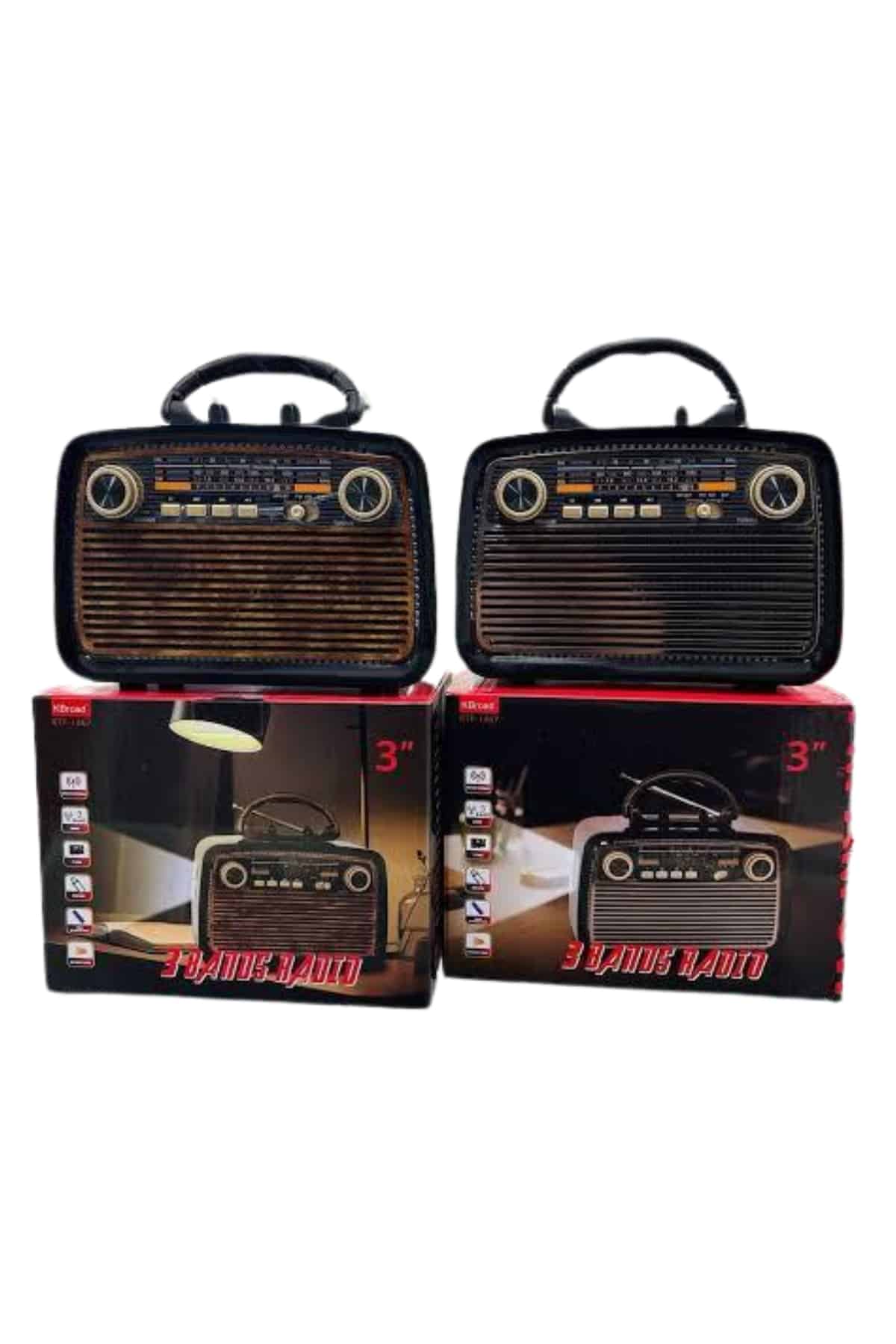 Eskitme Nostalji Tasarımlı Bluetoothlu Nostalji Radyo Ahşap Nostaljik Görünümlü
