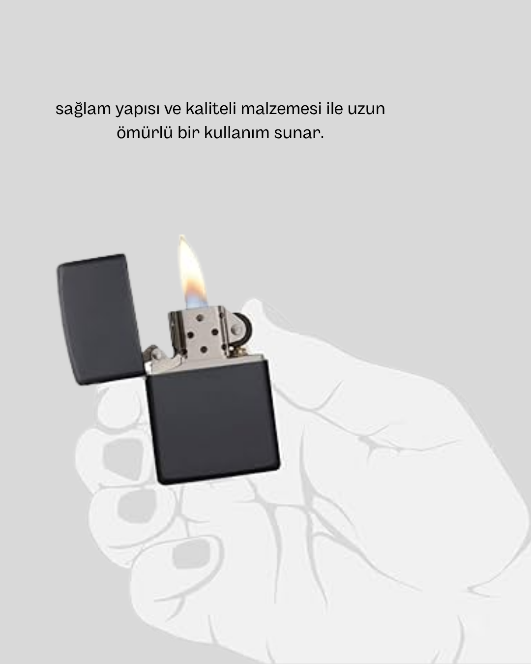 Ergonomik Metal Çakmak Mat Kaplamalı ve Şık Tasarımlı Aksesuar