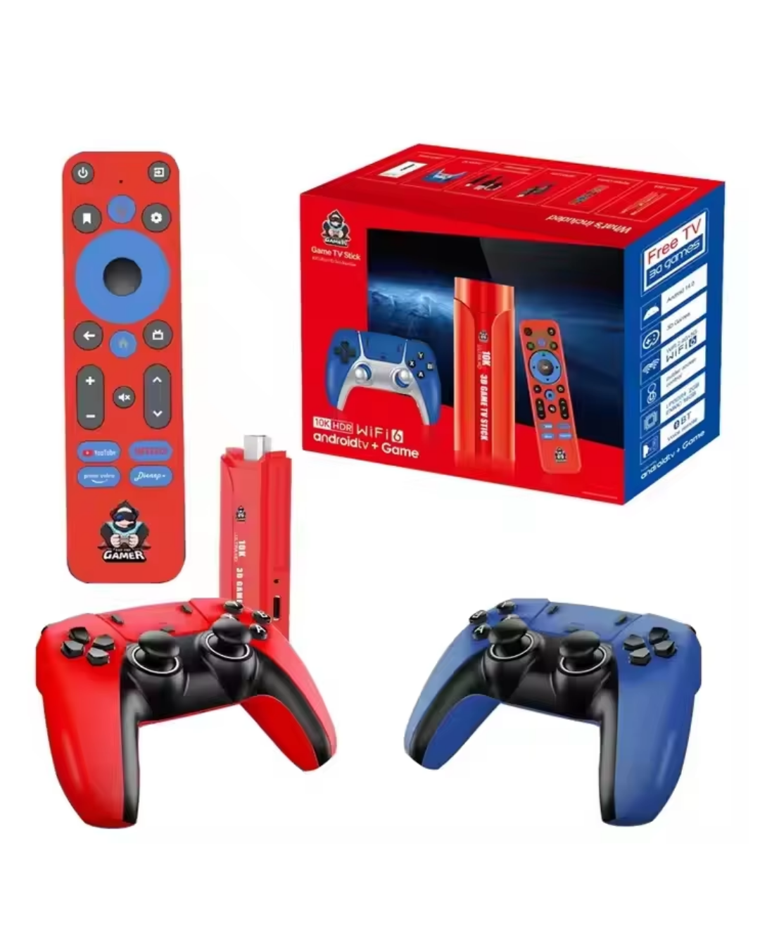 Android TV Game Stick 10K HD 3D Oyun Destekli 64GB Konsol