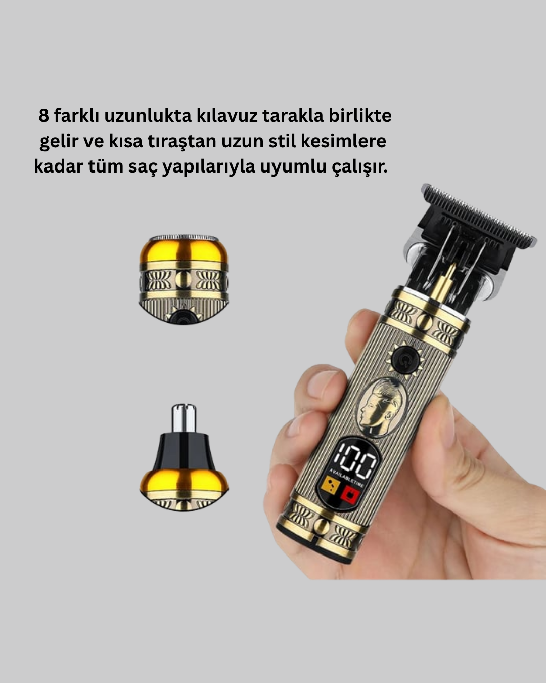 Sıfır Boşluk T Bıçaklı Erkek Bakım Seti – Çok Başlıklı