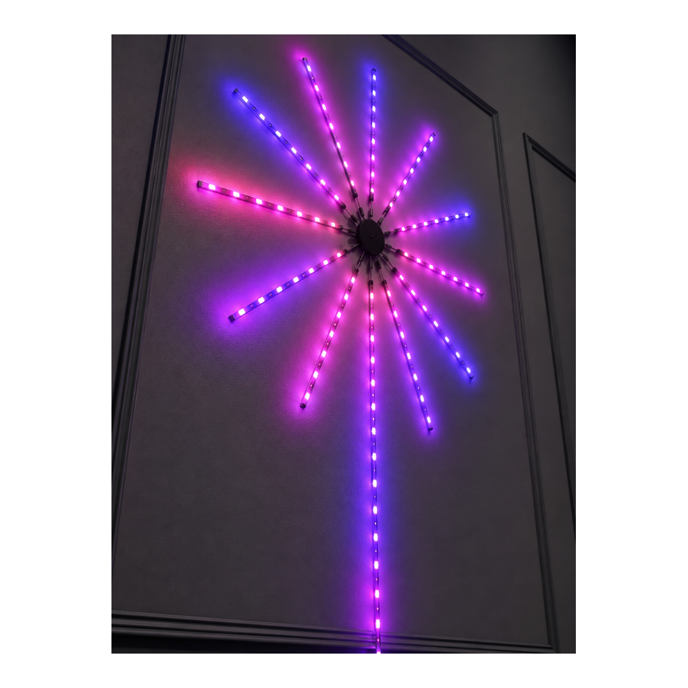 Telefon Kontrollü RGB Fireworks LED Işık Çok Renkli Dekoratif Duvar Lambası