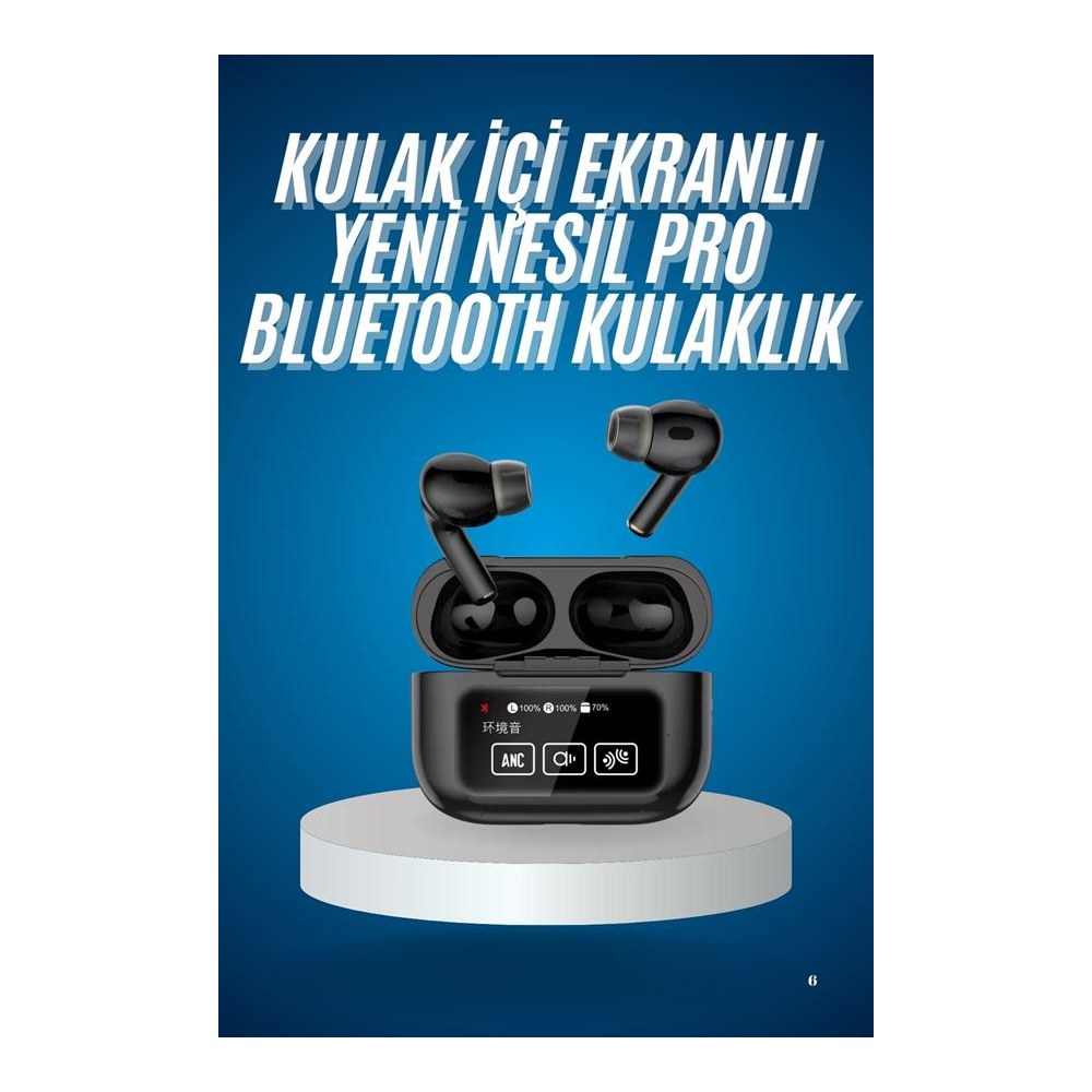Kablosuz Bluetooth Kulaklık Pro Yeni Nesil Dokunmatik Kontrol