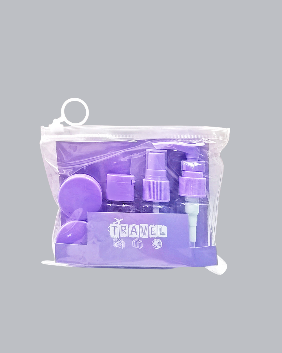 Seyahat Banyo Seti 5 Parça Şeffaf Taşıma Çantalı 30 ml