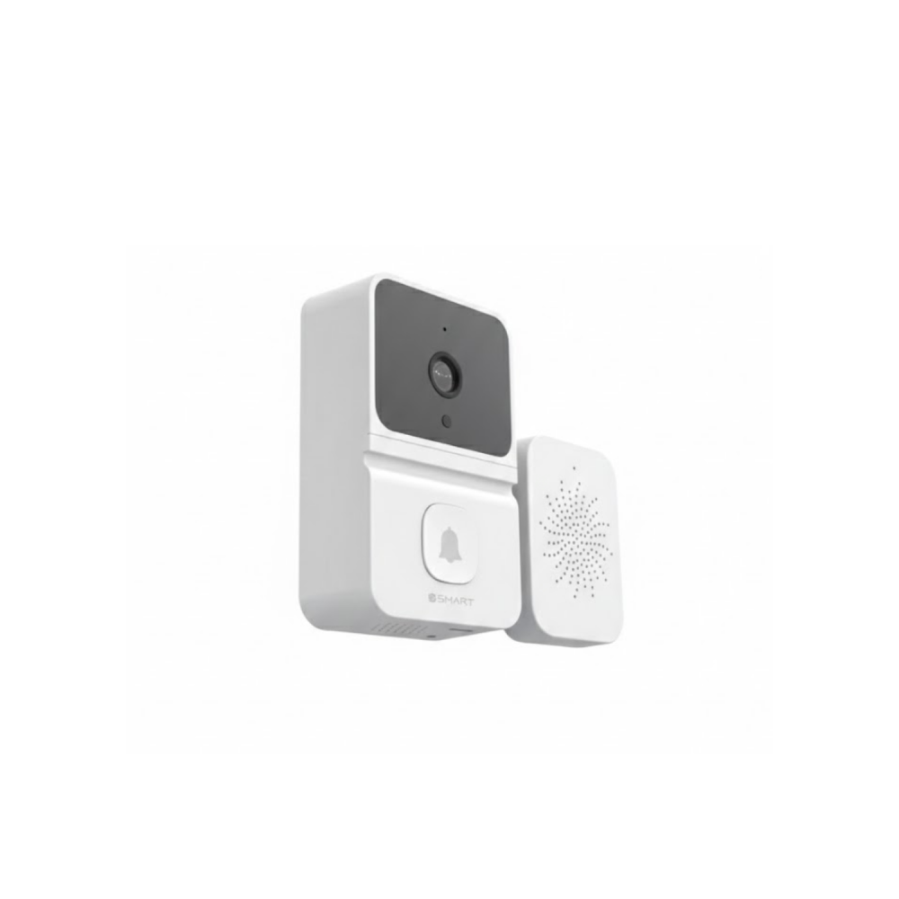 ŞARJLI KAMERALI KAPI ZİLİ BEYAZ