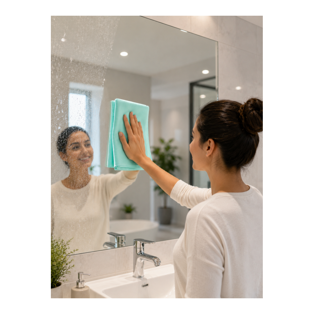 Mikrofiber Cam Bezi Çizmeden Temizlik Sağlayan Yüksek Su Emici Cam Silme Bezi 40x60 cm