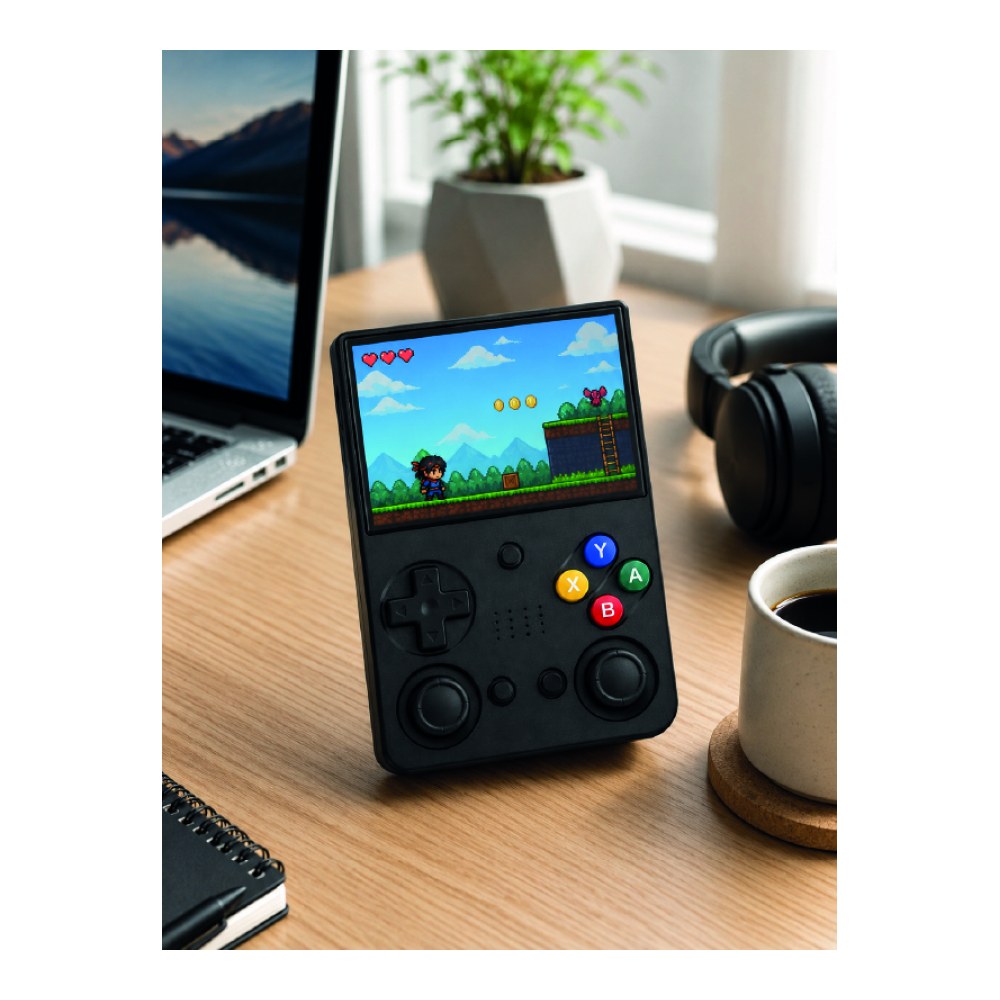 Retro Oyun Konsolu Çift Analog Joystick 64GB Hafızalı Taşınabilir El Konsolu