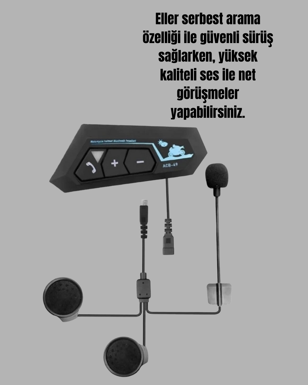 Bluetooth 5.0 EDR Kask Kulaklık Yüksek Ses Kalitesi ve Gürültü Önleme