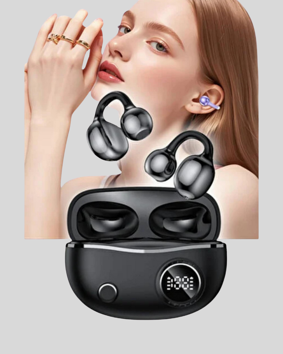 Ergonomik Açık Kulak Bluetooth Kulaklık – Hafif, Şık ve Düşük Gecikmeli Ses Deneyimi