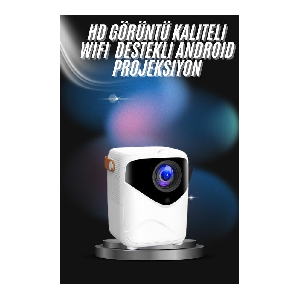 Projeksiyon Ev Sineması Bluetooth 4k HD Kaliteli Görüntü Kumandalı
